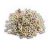 FOCMKEAS 100 Pcs M5×8×3mm Square Nuts Carbon Steel Colorful Square Thin Nut Metric Coarse Thread Zinc Plating Machine Screw Nuts Fasteners for 3D Printers DIY Home Repairs Professional Engineering