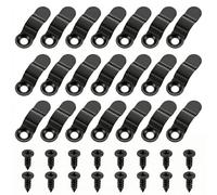 FOCMKEAS 100 Pcs Picture Frame Turn Button Fasteners Set Metal Bow Shape Picture Frame Backing Clips with 100 Screws, Photo Frames Hardware Clips for Hanging Photos, Pictures, Drawing(Black)