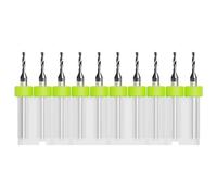 FOCMKEAS 10Pcs PCB Drill Bits Set, 1/8" Shank 1.5mm Micro Twist Bit Spiral Flute Carbide for Print Circuit Board Stone Dremel Jewelry CNC Engraving