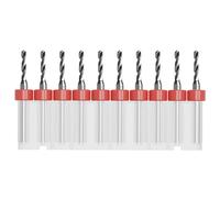 FOCMKEAS 10Pcs PCB Drill Bits Set, 1/8" Shank 2mm Micro Twist Bit Spiral Flute Carbide for Print Circuit Board Stone Dremel Jewelry CNC Engraving