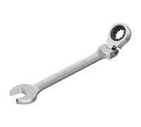 FOCMKEAS 11mm Flex-Head Ratcheting Combination Wrench Metric 72 Teeth 12 Point Ratchet Box Ended and Open End Spanner Tools, Flexible Head Gear Wrench, Heat-Treated CR-V