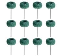FOCMKEAS 12PCS 25mm Green Abrasive Buffing Wheel Set，Polishing Wheel for Rotary Tool 3/32"(2.35mm) Shank,120 Grit for Metal,Wood, Rust Removal