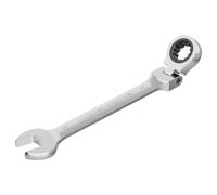 FOCMKEAS 15mm Flex-Head Ratcheting Combination Wrench Metric 72 Teeth 12 Point Ratchet Box Ended and Open End Spanner Tools, Flexible Head Gear Wrench, Heat-Treated CR-V