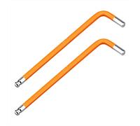 FOCMKEAS 2 PCS 5mm Ball End Hex Key Wrench,Internal Hexagonal Wrench, L Shaped Long Arm S2 Steel Repairing Tool，Orange