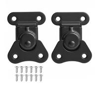 FOCMKEAS 2 Pcs Butterfly Twist Latch Black Small Butterfly Twist Latch and Keeper Iron Latches Hardware for Toolboxes, Flight Cases & Equipment Boxes1.61" x 1.52"