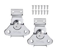 FOCMKEAS 2 Pcs Spring Loaded Butterfly Twist Latch Silver Heavy Duty Butterfly Twist Latch and Keeper Iron Latches Hardware for Toolboxes, Flight Cases & Equipment Boxes2.31" x 2.58"