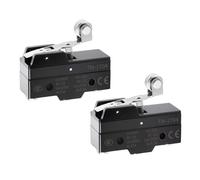 FOCMKEAS 2 Pcs TM-1704 Micro Limit Switch 15A 250VAC Small Micro Switch with Pivot Roller Lever 1 NO+1 NC(SPDT) Miniature Limit Switches for Appliances, Industrial Automation & Electronic Equipment