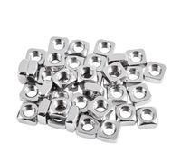 FOCMKEAS 20 Pcs M6×10×5mm Square Nuts 304 Stainless Steel Silver Square Thin Nut Metric Coarse Thread Machine Screw Nuts Fasteners for 3D Printers DIY Home Repairs Professional Engineering