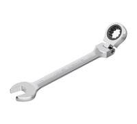 FOCMKEAS 21mm Flex-Head Ratcheting Combination Wrench Metric 72 Teeth 12 Point Ratchet Box Ended and Open End Spanner Tools, Flexible Head Gear Wrench, Heat-Treated CR-V