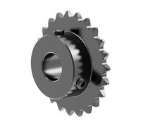 FOCMKEAS 25 Tooth Roller Chain Sprocket B Type Hardened Teeth, 25 Chain Sigle Strand 1/4-Inch Pitch, 1/2" Bore Black Oxide C45 Carbon Steel with Fasten Screws for 04C Chain