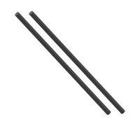 FOCMKEAS 2Pcs Carbon Fiber Rod, 6mm x 400mm Solid Matte Round Bar Pole for RC Airplane DIY Craft Kite Model Car(Black)