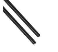 FOCMKEAS 2Pcs Carbon Fiber Rod, 7mm x 400mm Solid Matte Round Bar Pole for RC Airplane DIY Craft Kite Model Car(Black)