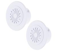 FOCMKEAS 2Pcs Round Air Vent, Adjustable PP Vent Cover, Opening Size 100-110mm(3.9"-4.3"), White Louver Grille Vent Fit for Bathroom, Office, Kitchen Bedroom, Ventilation Use