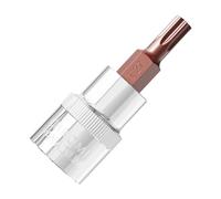 FOCMKEAS 3/8" Drive T27 Torx Bit Socket, S2 Steel Bits, Heat Treated CR-V Steel Star Sockets 1.9" Length, T27-1PC