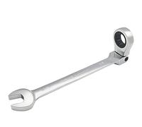 FOCMKEAS 3/8 Inch Flex-Head Ratcheting Combination Wrench SAE 72 Teeth 12 Point Ratchet Box Ended and Open End Spanner Tools, Flexible Head Gear Wrench, Heat-Treated CR-V
