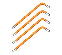 FOCMKEAS 4 PCS 5mm Ball End Hex Key Allen Wrench,Internal Hexagonal Wrench, L Shaped Long Arm S2 Steel Repairing Tool，Orange