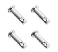 FOCMKEAS 4Pcs Single Hole Flat Head Clevis Pin 8 mm×25 mm Made of 304 Stainless Steel Connecting Rod Hinge Fasteners, Suitable for Mechanical Linkage Components, Ship Rigging, and Padlocks