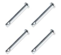 FOCMKEAS 4Pcs Single Hole Flat Head Clevis Pin M10×80 mm Made of 304 Stainless Steel Connecting Rod Hinge Fasteners, Suitable for Mechanical Linkage Components, Ship Rigging, and Padlocks