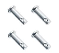 FOCMKEAS 4Pcs Single Hole Flat Head Clevis Pin M8×25 mm Made of 304 Stainless Steel Connecting Rod Hinge Fasteners, Suitable for Mechanical Linkage Components, Ship Rigging, and Padlocks