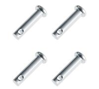 FOCMKEAS 4Pcs Single Hole Flat Head Clevis Pin M8×40 mm Made of 304 Stainless Steel Connecting Rod Hinge Fasteners, Suitable for Mechanical Linkage Components, Ship Rigging, and Padlocks