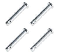 FOCMKEAS 4Pcs Single Hole Flat Head Clevis Pin M8×70 mm Made of 304 Stainless Steel Connecting Rod Hinge Fasteners, Suitable for Mechanical Linkage Components, Ship Rigging, and Padlocks