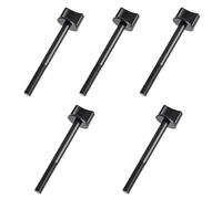 FOCMKEAS 5 Pcs Metric M6 x 75 mm Thumb Screw Bolts, Hand Driven Spade Nylon Plastic Screws Half Thread Thumb Screws for RC Models, Aircraft & DIY Projects Black