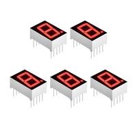 FOCMKEAS 5PCS 0.5" / 12.7 mm LED Display Digital Tube,10 Pin 1 Bit 7 Segment Display 19 x 12.7 x 8 mm / 0.75" x 0.50" x 0.31",Common Anode Digital Tube for Electronic Devices,Red