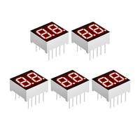 FOCMKEAS 5PCS 0.56" / 14.2mm LED Display Digital Tube,10 Pin 2 Bit 7 Segment Display 25 x 19 x 8 mm / 0.98" x 0.75" x 0.31",Common Cathode Digital Tube for Electronic Devices,Red