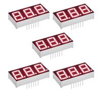 FOCMKEAS 5PCS 0.56" / 14.2mm LED Display Digital Tube,12 Pin 3 Bit 7 Segment Display 37.6 x 19 x 8 mm / 1.48" x 0.75" x 0.31",Common Cathode Digital Tube for Electronic Devices,Red