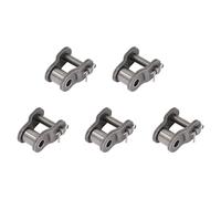 FOCMKEAS 5PCS Roller Chain Offset Half Link 08B, 1/2 Inch Pitch Carbon Steel Crank Link, Standard Chain End Connector Split Links for 08B Chain