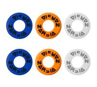 FOCMKEAS 6 PCS Tire Shaped Tennis Vibration Dampener, Blue/White/Orange