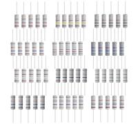 FOCMKEAS 60 PCS 5W 3.9K,4.7K,5.6K,8.2K,10K,15K,18K,20K,22K,24K,27K,30K Ohm Resistor Axial Lead (Each of 5), 5% Tolerance Metal Oxide Film Resistor, Flame Proof for DIY Electronic, Audio-Video Project