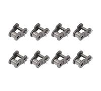 FOCMKEAS 8PCS Roller Chain Offset Half Link 08B, 1/2 Inch Pitch Carbon Steel Crank Link, Standard Chain End Connector Split Links for 08B Chain