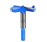 FOCMKEAS 95mm丨3-3/4" Inch Forstner Drill Bit with Hex Shank Double-Flute Tungsten Carbide Wood Hole Saw for Plastic, Hard Wood, Woodworking Hinge Hole Drilling Boring Bits Cutter 1 Pcs Blue
