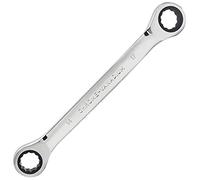 FOCMKEAS Double Box End Ratcheting Wrench 14mm x 17mm Metric 72 Teeth 12 Point Ratchet Gear Spanner Tools, Heat-Treated CR-V
