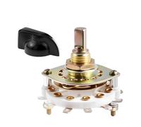 FOCMKEAS KCZ Rotary Band Switch 1P6T 1 Pole 6 Position Band Channel Rotary Selector Switches 1 Deck Waveband switches with Knob for TV, Radio, Electronic Device