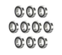 FOCMKEAS S698-2RS 10PCS Deep Groove Ball Bearing 8×19×6mm,Stainless Steel, Double Black Rubber Sealed Ball Bearing P0 Z2 Bearing for Industrial Machine,Power Tools and Mechanical Equipment