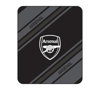 FOCO Arsenal Blanket Fleece Large Throw 120cm x 150cm | Super soft Warm Cosy Lightweight Sofa Bed Travel Black Blanket | Official Gunners Supporters Gift