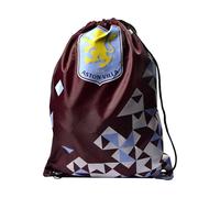 FOCO Aston Villa Particle Design Drawstring Gym Bag, Claret and Blue