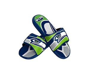 FOCO Buffalo Bills NFL Mens Colorblock Big Logo Gel Slides - S