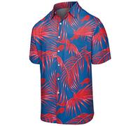 FOCO Buffalo Bills NFL Mens Hawaiian Button Up Shirt - L