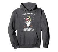 Foco Cake Chocolate Cake Unicorn Fairy Tale Mythology Pullover Hoodie, Adult Unisex, Dark Heather Grey, Medium