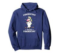 Foco Cake Chocolate Cake Unicorn Fairy Tale Mythology Pullover Hoodie, Adult Unisex, Navy Blue, Medium