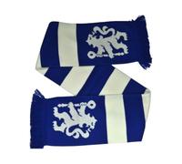 FOCO Chelsea FC Bar Scarf Jacquard Lion | Official Licensed Product, Blue & White Stripes, Fringe Ends, Football Fan Scarf, CFC Lion Crest