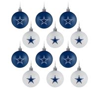 FOCO Dallas Cowboys 12-Pack Christmas Balls NFL Ornament Set
