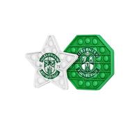 FOCO Football Premier League Champions Hibernian 2 Pack Hexagon & Star Push-Itz Fidget Sensory Button POP Toy Trend
