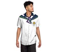 FOCO Football Scotland SFA Premier League One Retro Shirt Short Sleeved Summer Casual Dinner Shirt
