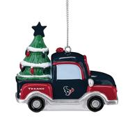 FOCO Houston Texans NFL Snowman in a Truck Ornament