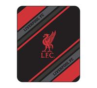 Liverpool FC Fleece Blanket - Super Soft Large Throw 120cm x 150cm | Warm Cosy Lightweight Sofa Bed Travel Black Blanket | Official LFC Supporters Gift for Men Women Kids