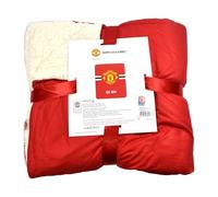 FOCO Man Utd Core Stripe Sherpa Plush Blanket